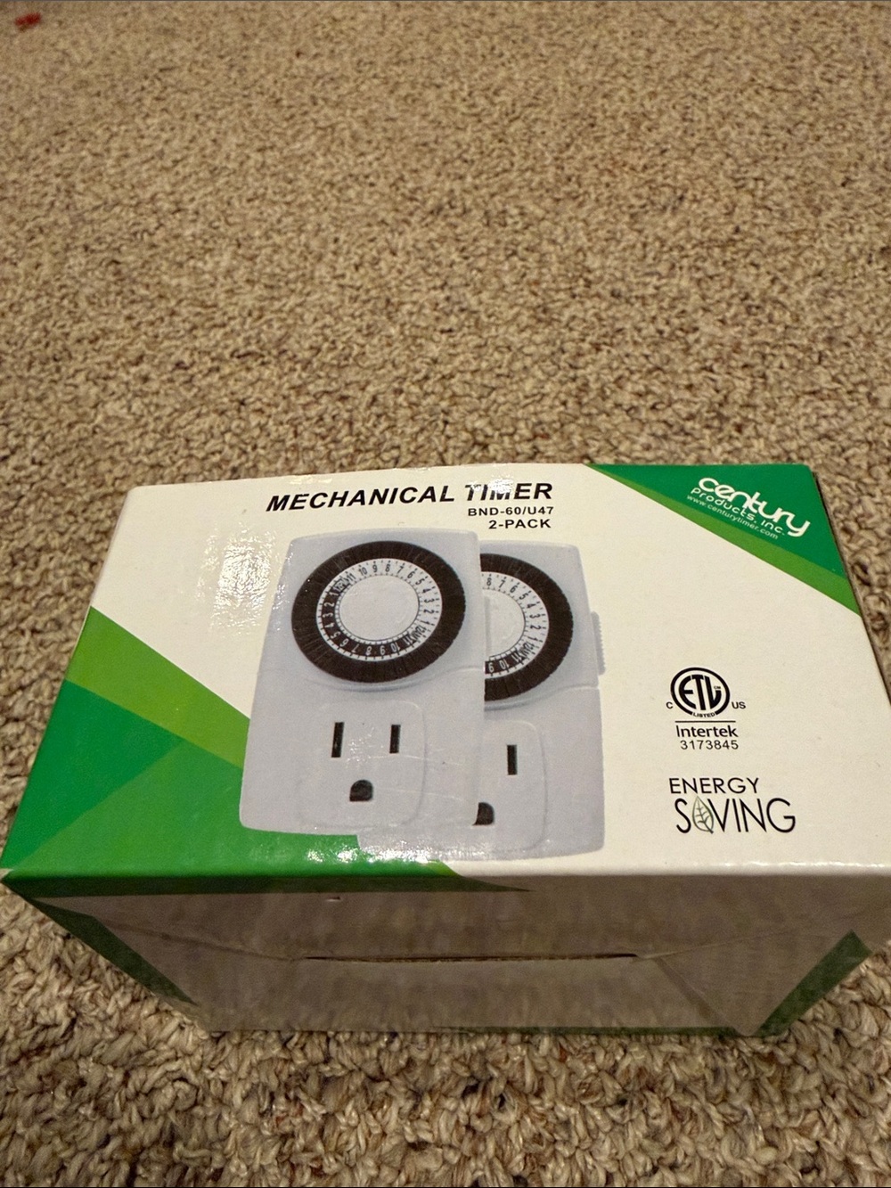 Century Mechanical Timer 2-Pack in White